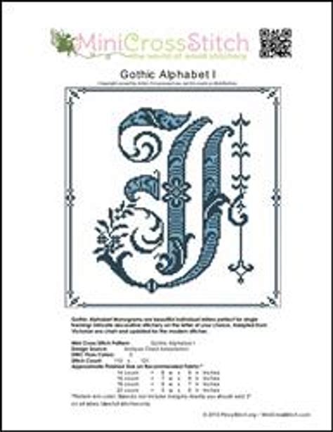 Gothic Alphabet I Pinoystitch Needles And Things