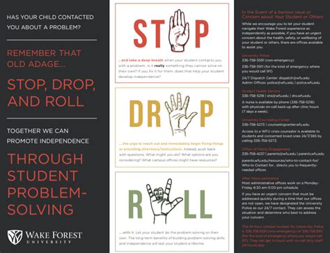 Stop Drop And Roll Parents And Families