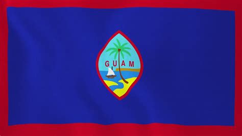Guam Looping Flag Waving In The Wind Stock Footage Video 868465