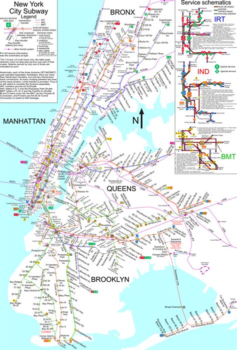 New York City Subway Route Map By Spui