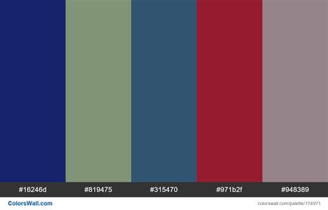 2022 Ss Colors Palette 16246d 819475 315470 Colorswall
