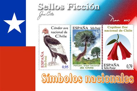 Sellos FicciÓn Símbolos Naturales De Chile