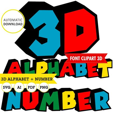 Super Mario Alphabet Clipart 3d Svg Ai Pdf Editable For Etsy