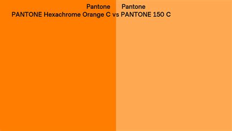Pantone Hexachrome Orange C Vs Pantone C Side By Side Comparison