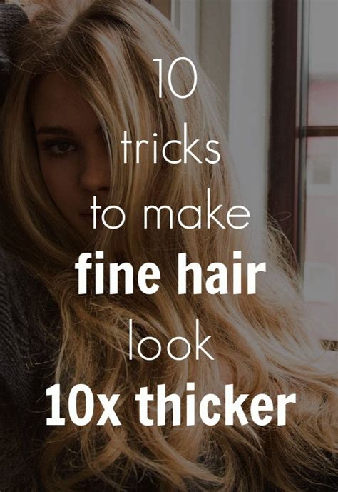 There are ways to style thin hair to make it look thicker, starting with a good haircut. 10 Tricks to Make Fine Hair Look Thicker | Fine hair, Hair ...