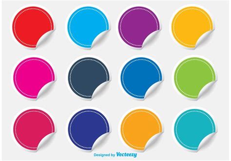 Colorful Blank Sticker Set 87453 Vector Art At Vecteezy