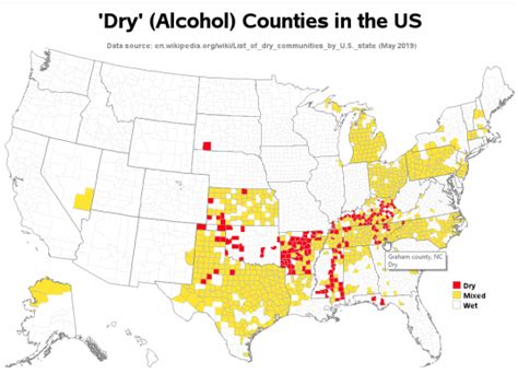 Which Counties In The Us Are Still Dry Graphically
