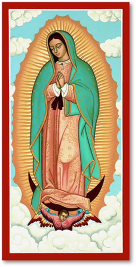 I looooove our lady of guadalupe~ how the cactus fabric naturally disintegrates after 20 years but the miracle of guadalupe has lasted 500~~~ and it probably will last till christ comes again~. Our Lady of Guadalupe icon