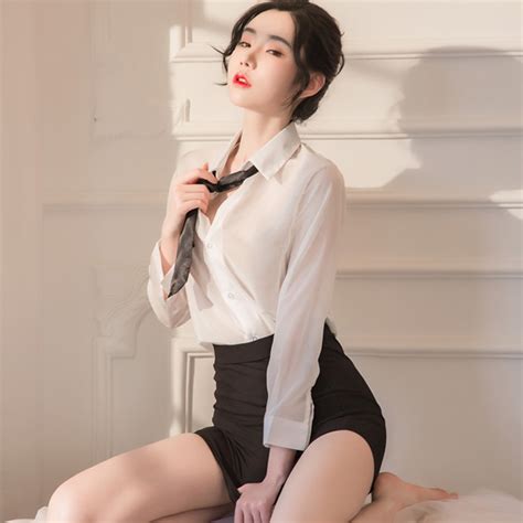 sexy women teacher role play suit tight bag hip skirt ol secretary office uniform costume