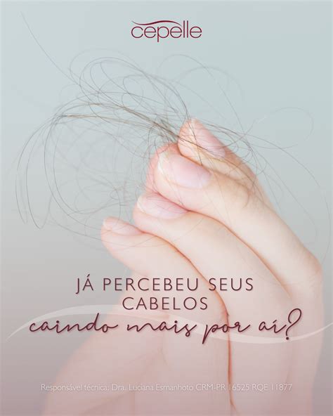 Já percebeu seus cabelos caindo mais por aí Cepelle Dermatologia Curitiba
