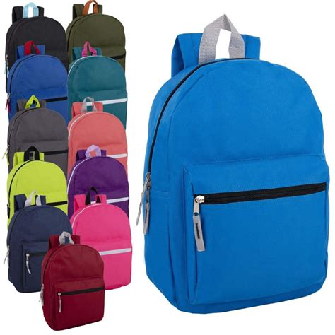 24 Wholesale 15 Inch Basic Backpack At