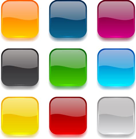 App Button Icons Colored Vector Set 25 Free Download