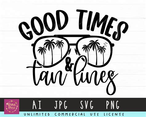 Good Times And Tan Lines Svg Beach Svg Summer Svg Beach Etsy Uk