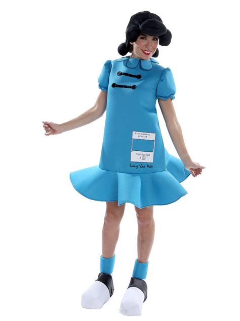 Deluxe Peanuts Lucy Van Pelt Adult Women's Halloween Costume SM-XL