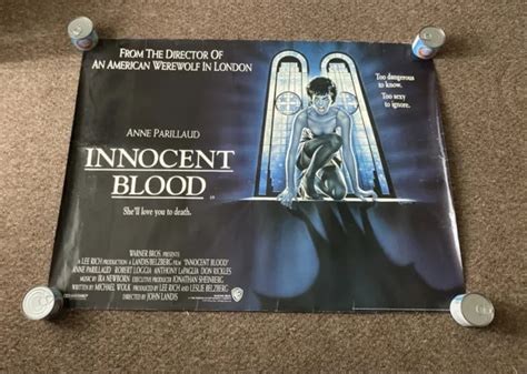 Innocent Blood Quad Movie Poster Anne Parillaud John Landis Horror
