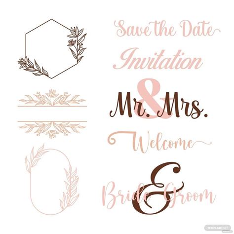 Free Wedding Font Template Download In Illustrator Eps Svg 