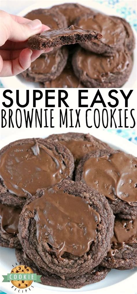 Easy Brownie Cookies Are Easily Made With A Brownie Mix Butter And An