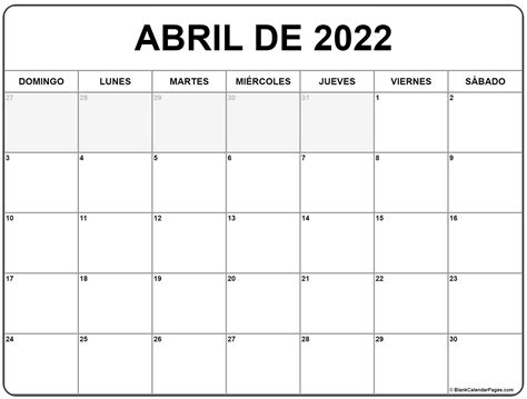 Abril De 2022 Calendario Gratis Calendario Abril