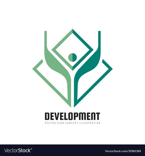 Development Logo Template Concept Royalty Free Vector