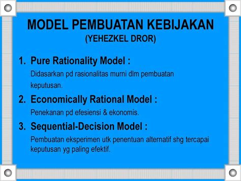 Model Model Kebijakan Publik Menurut Para Ahli Seputar Model