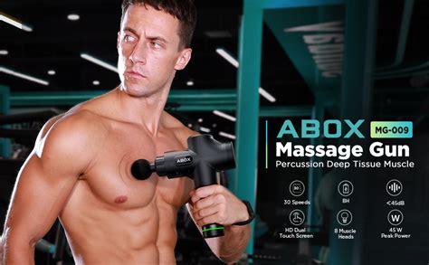 Abox Mg 008 Massage Gun Reach 12 Mm With 30 Speeds 8 Massage Heads