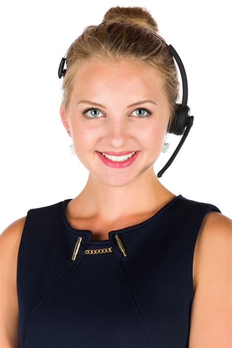 Woman With A Headset Free Stock Photo Public Domain Pictures