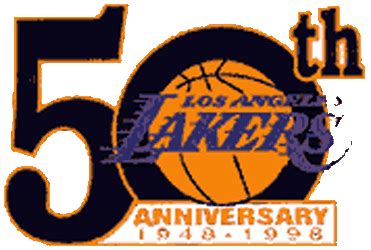 Summaries of each season in lakers history. Los Angeles Lakers Anniversary Logo - National Basketball Association (NBA) - Chris Creamer's ...