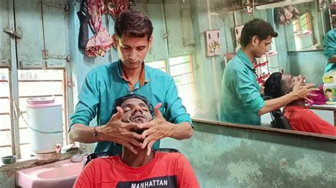 Asmr Street Barber Head Massage Indian Street Barber Massage Youtube