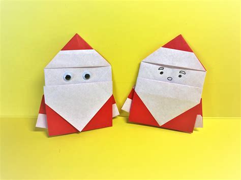 Origami Paper Santa Origami Paper Origami Easy Origami