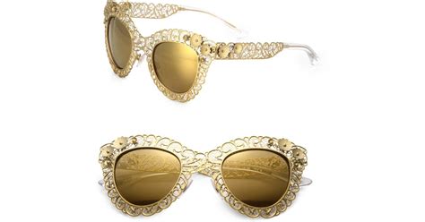 Dolce And Gabbana Sunglasses In Gold Metallic Lyst