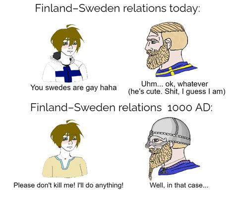 Finland Sweden Relations In A Nutshell Doomer Boy E Boy Wojak