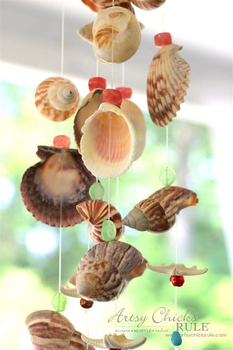 Diy Seashell And Bead Wind Chime Artsy Chicks Rule