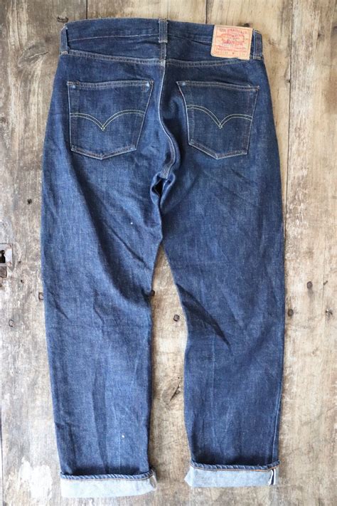 vintage levis levis strauss lvc 501 501xx indigo blue denim jeans selvedge big e made in usa 32
