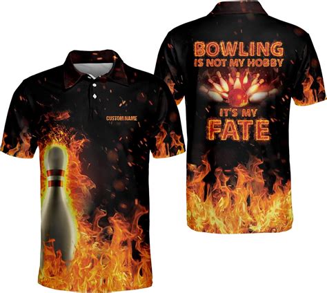 Lasfour Personalized Flame Bowling Shirts For Men Bowling Is Not My