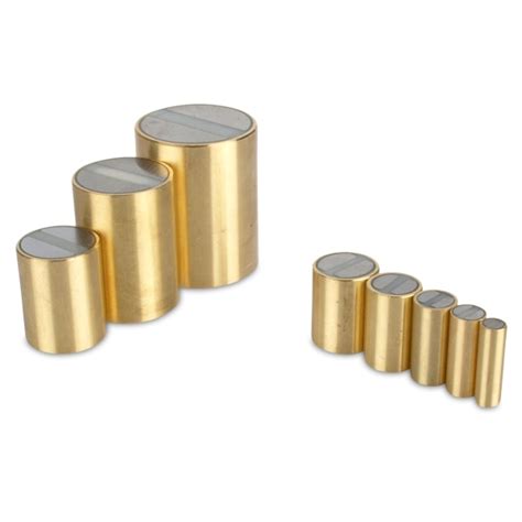 Smco Magnete Cilindrico Con Base Ø 13 X 20 Mm Ottone Tolleranza H6