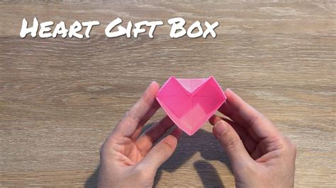 How To Make A Paper Heart Box Easy Origami Heart Box Youtube