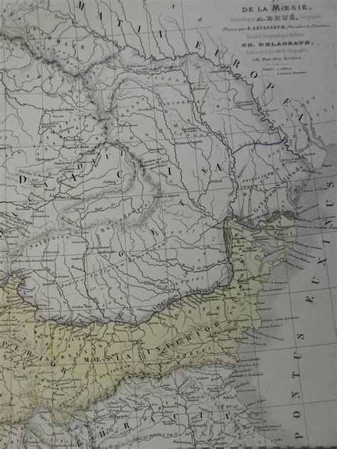 Dacia Pannonia Illyrium Roman Provinces 1830s Brue Large Historical