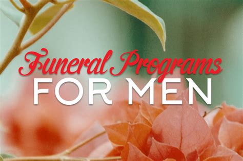 60 Funeral Programs For Men Memorial Obituary Memorial Inspiks