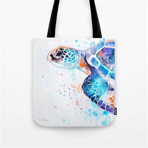 Sea Turtle Canvas Tote Bags By Slaveika Aladjova X Bags