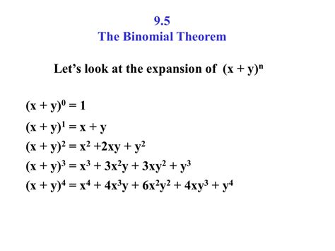 95 The Binomial Theorem