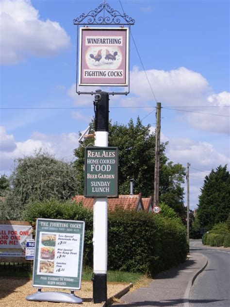 Fighting Cocks Public House Sign © Geographer Cc By Sa20 Geograph