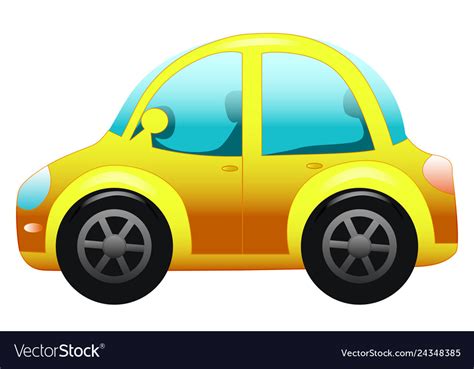 Cars On White Toy Car Cartoon Royalty Free Vector Image