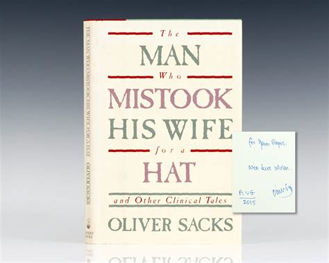The Man Who Mistook His Wife For A Hat Oliver Sacks First Edition Signed