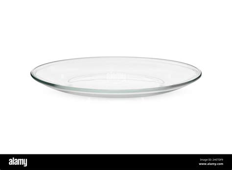 Glass Bowl Or Plate Isolated On White Background Close Up View Of An