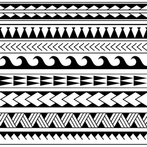 Premium Vector Maori Polynesian Tribal Geometric Seamless Vector