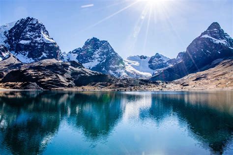 Mountains And Lake Landscape Scenic Image Free Stock