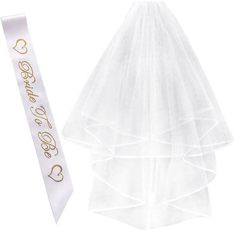 Greestore Double Layer Wedding Bridal Veil With Comb Satin Bride To Be