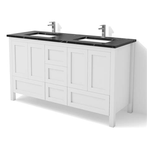 Modern custom cabinets from room & board. 60" Double Freestanding Vanity DMV60DS SHAKER COLLECTION ...