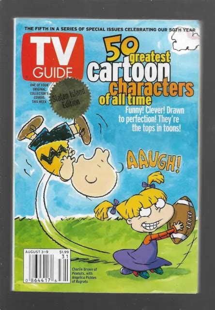 50 Greatest Cartoon Characters Augustl 3 9 2002 Tv Guide Staten Island