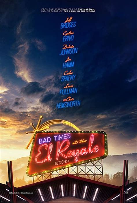 Jeff bridges, chris hemsworth, jon hamm and others. Affiche du film Sale temps à l'hôtel El Royale - Affiche 2 ...